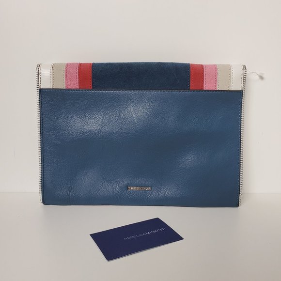 Rebecca Minkoff | Leo Chevron Stripe Envelope Clutch | Woman's - Picture 4 of 8